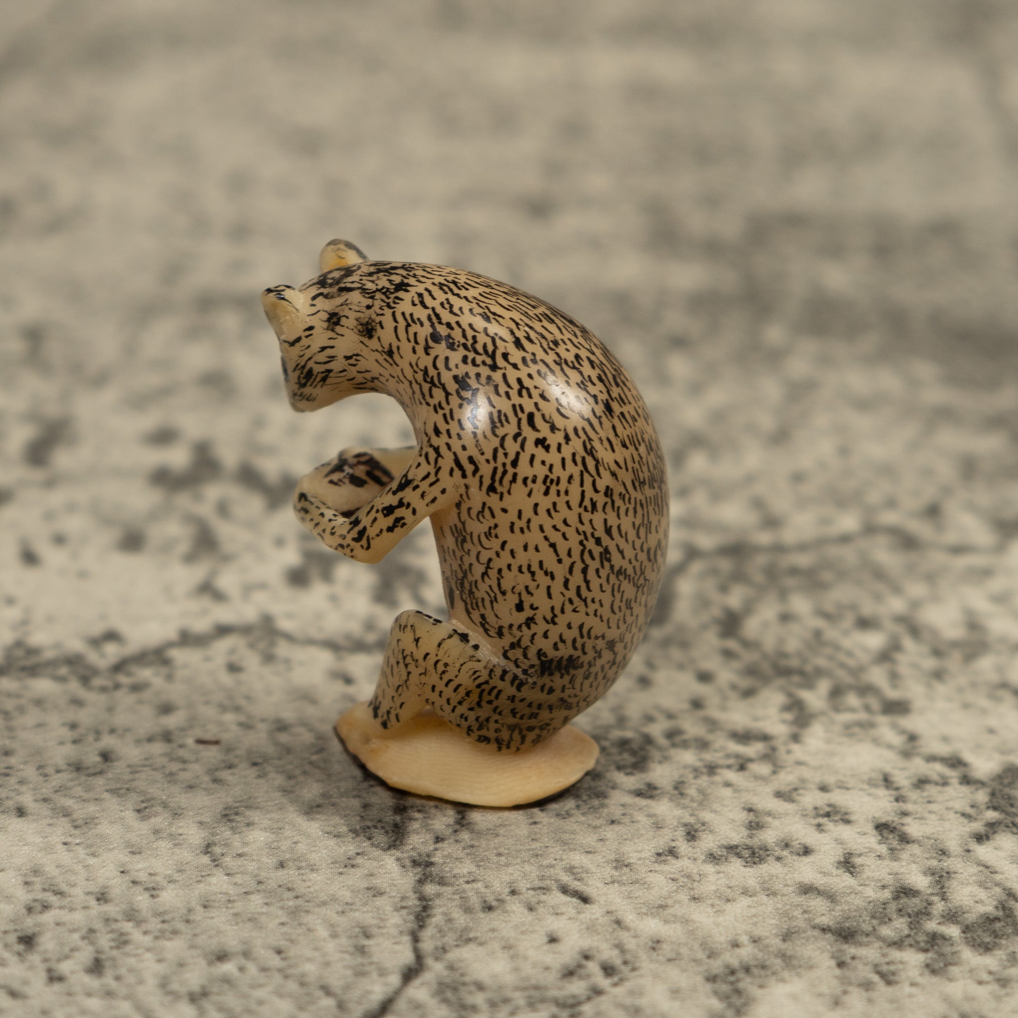 Vintage Jungle Critter Tagua Carving
