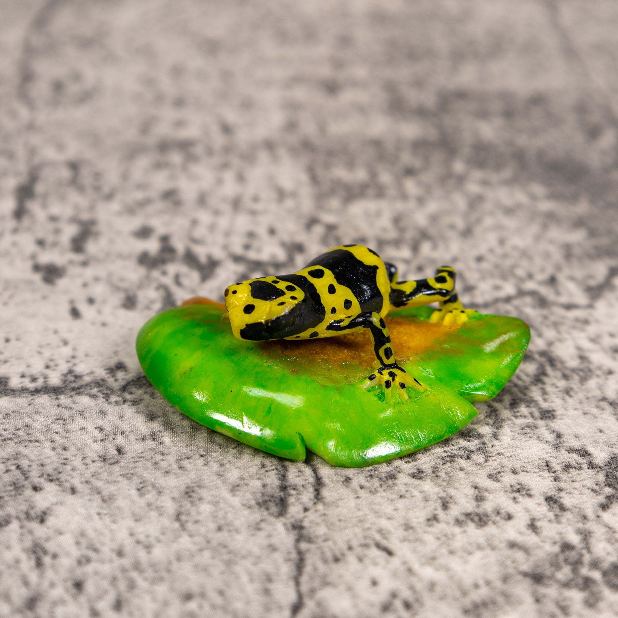 Yellow And Black Poison Dart Frog Tagua Carving