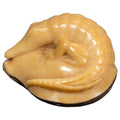 Vintage Natural White Dyed Alligator Tagua Carving