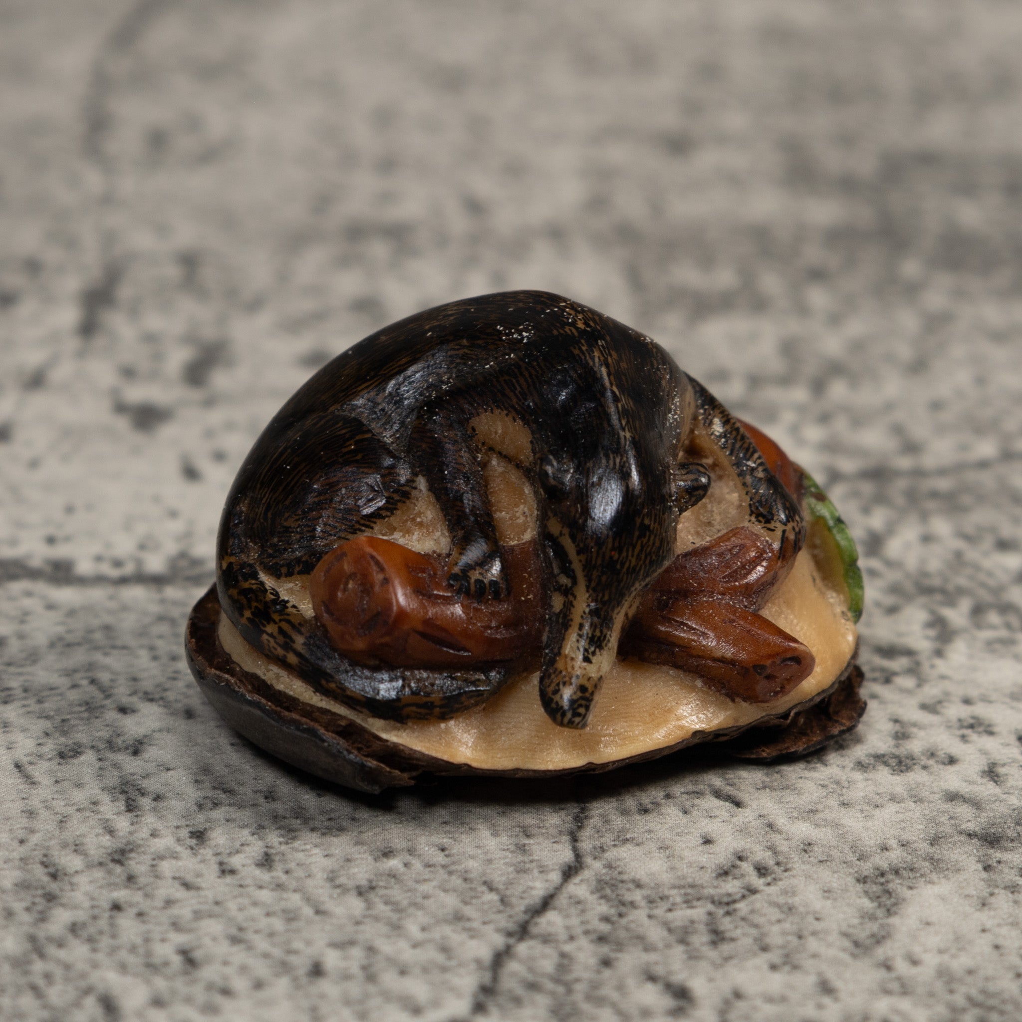 Rainforest Coatimundi Tagua Carving