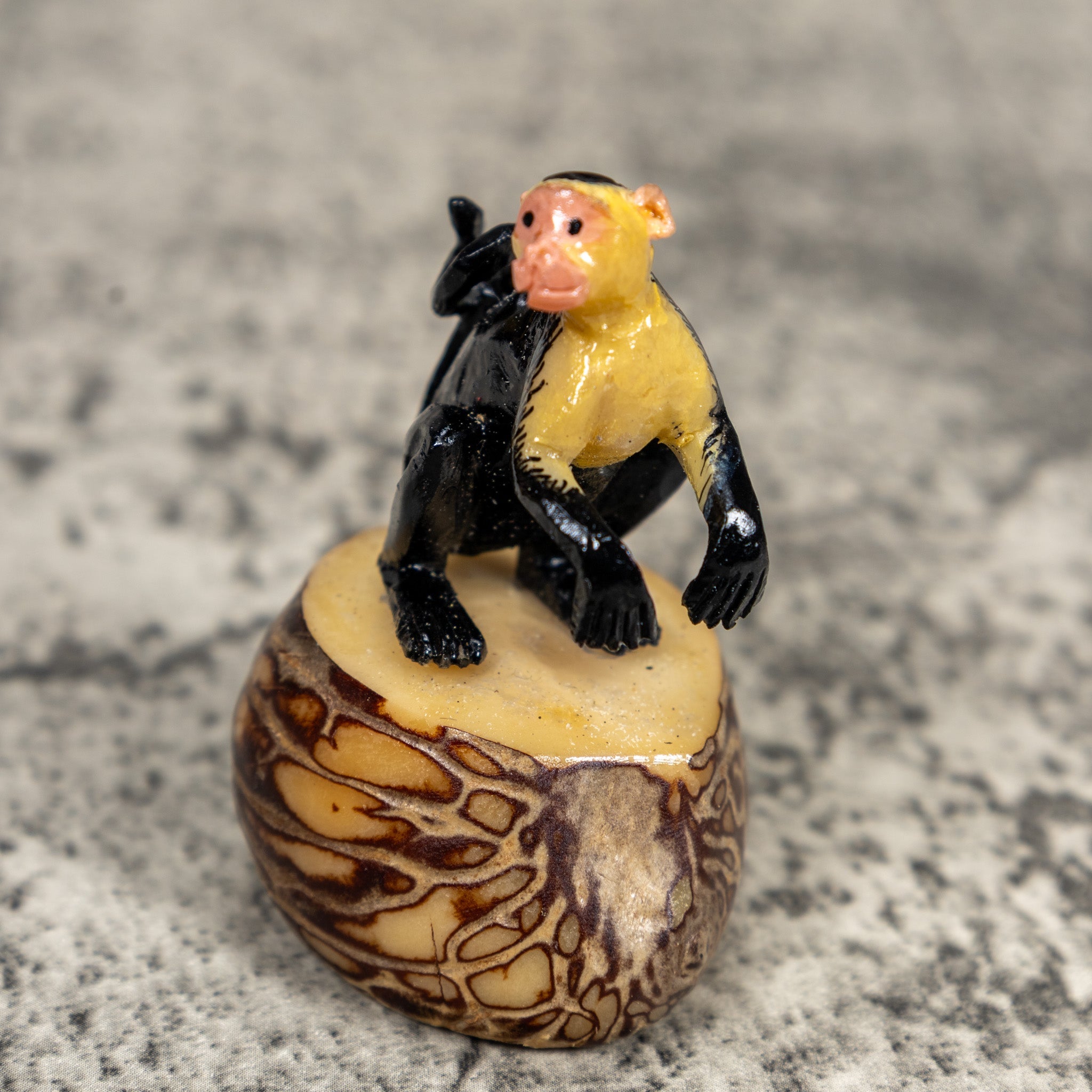 White Face Monkey Tagua Carving