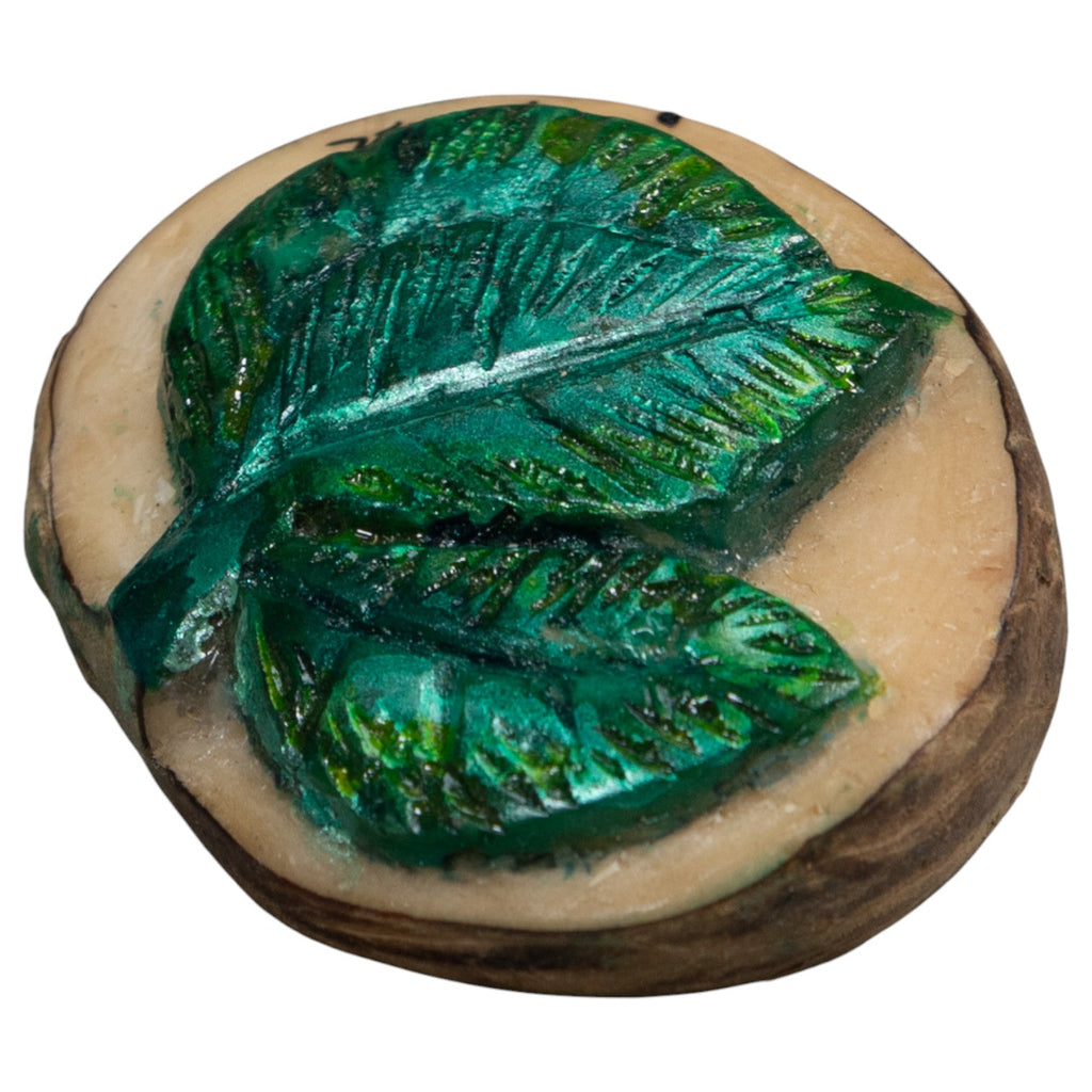 Vintage Foliage Leaves Tagua Carving