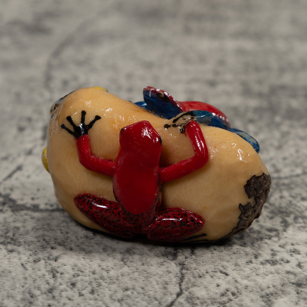 Multiple Poison Dart Frog Tagua Carving