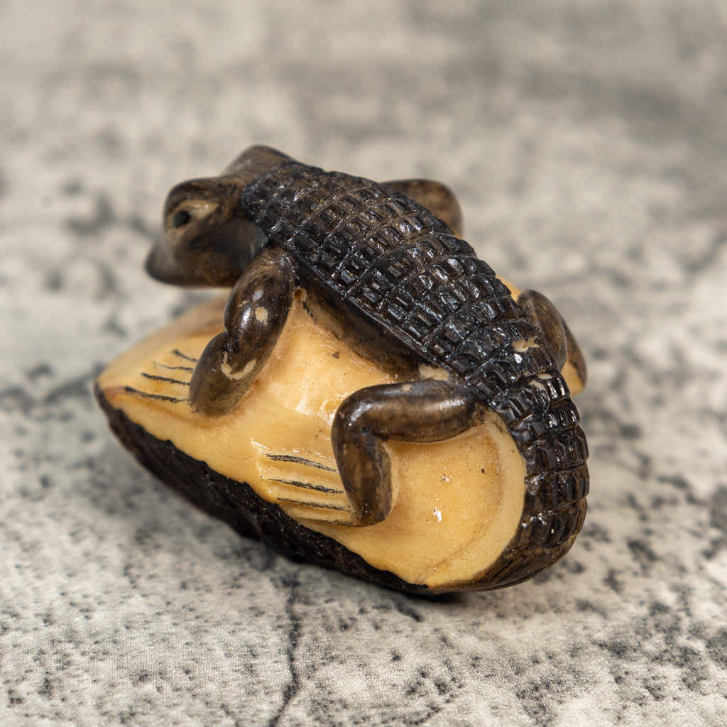 Alligator Crocodile Caiman Tagua Carving