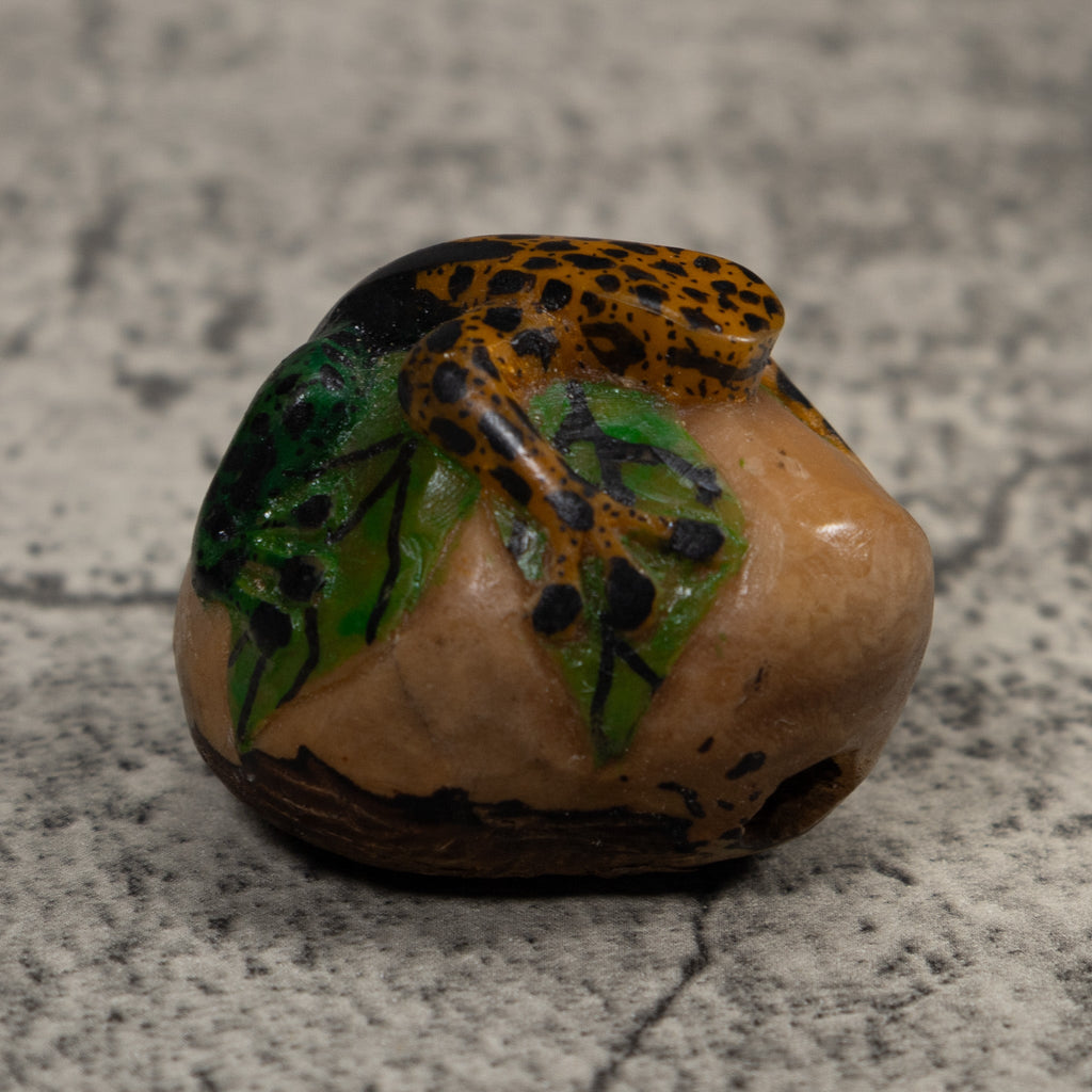 Vintage Poison Dart Frog Tagua Carving