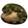 Black And Green Iguana Lizard Tagua Carving
