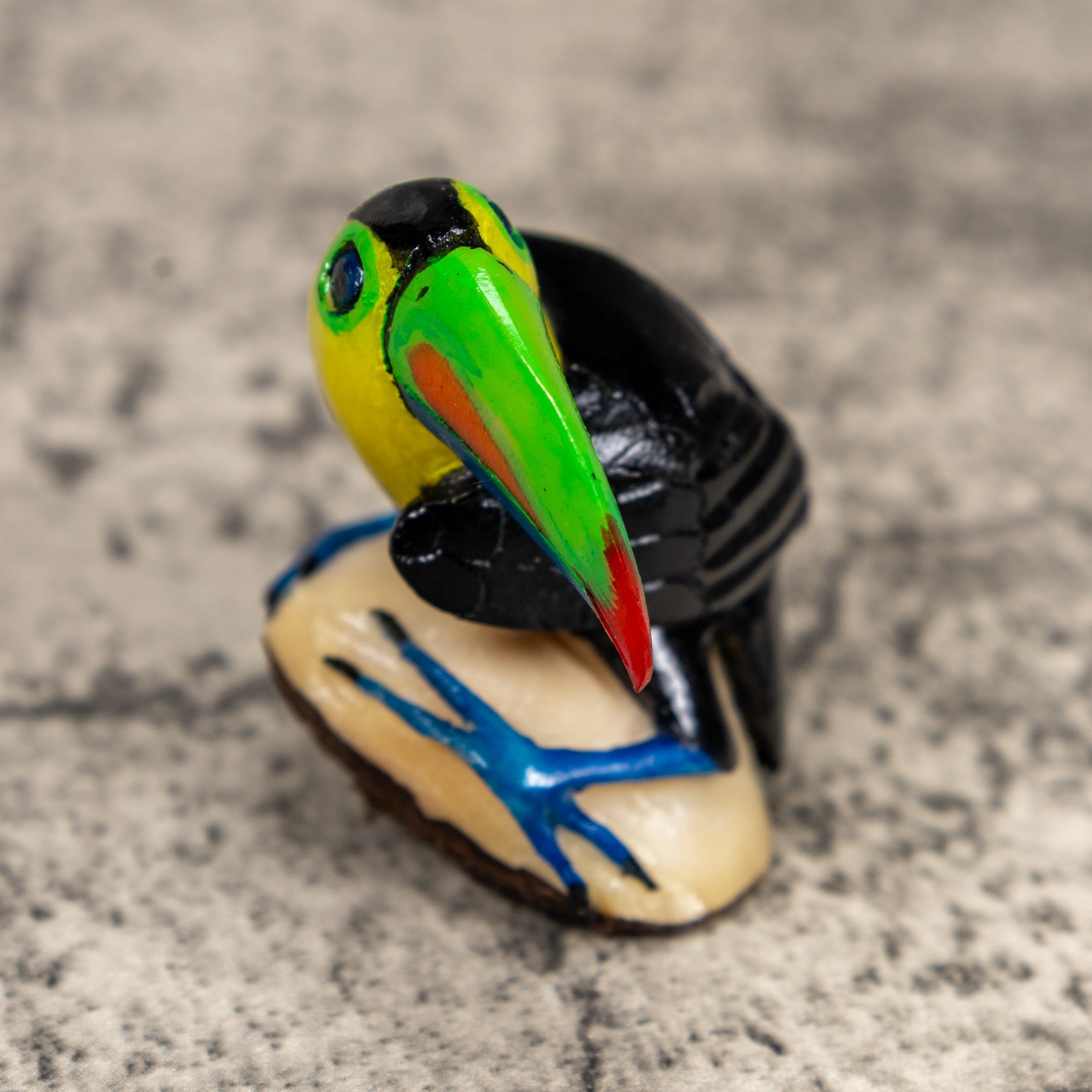 Toucan Parrot Bird Tagua Carving