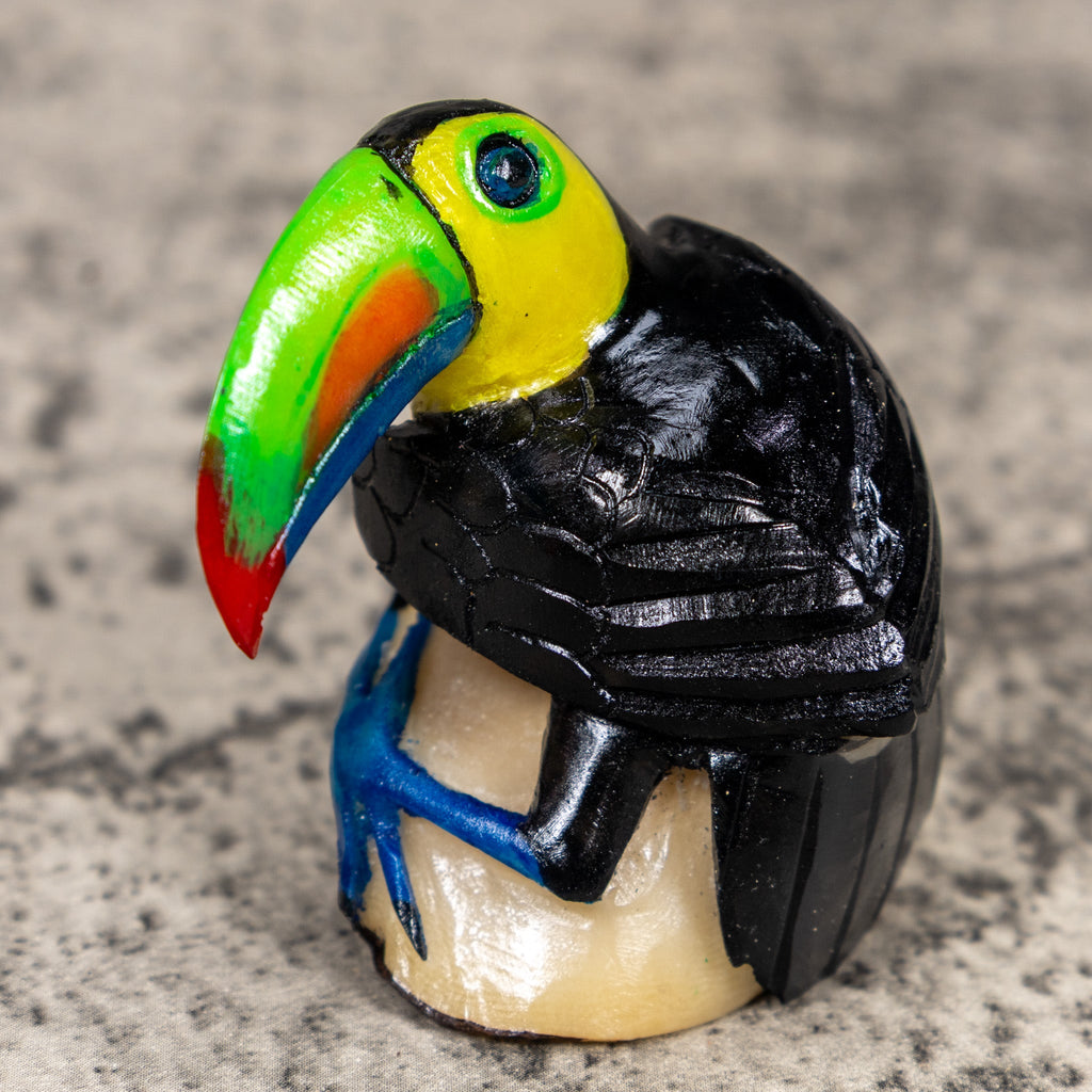 Toucan Parrot Bird Tagua Carving