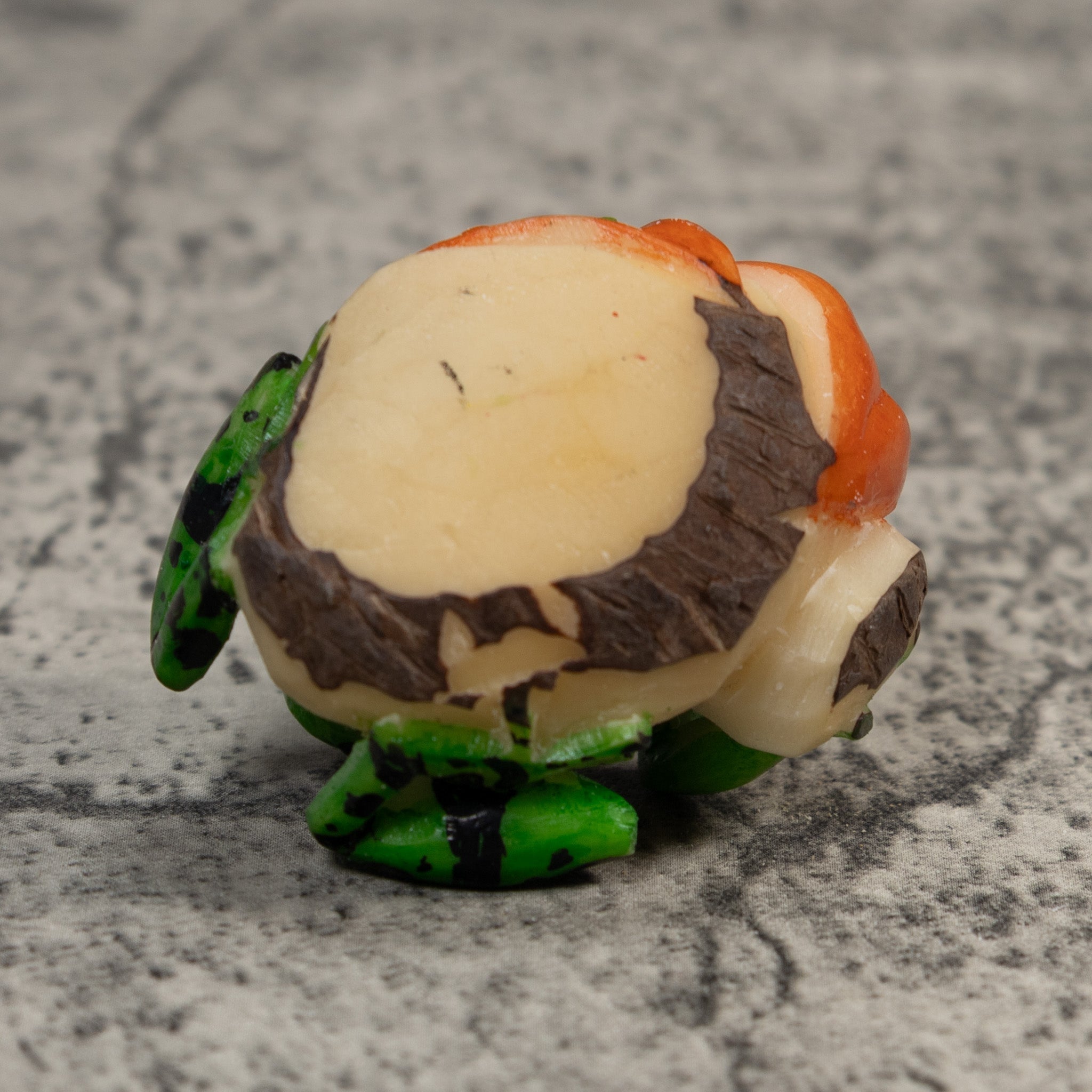 Black Geen And Orange Poison Dart Frog Tagua Carving