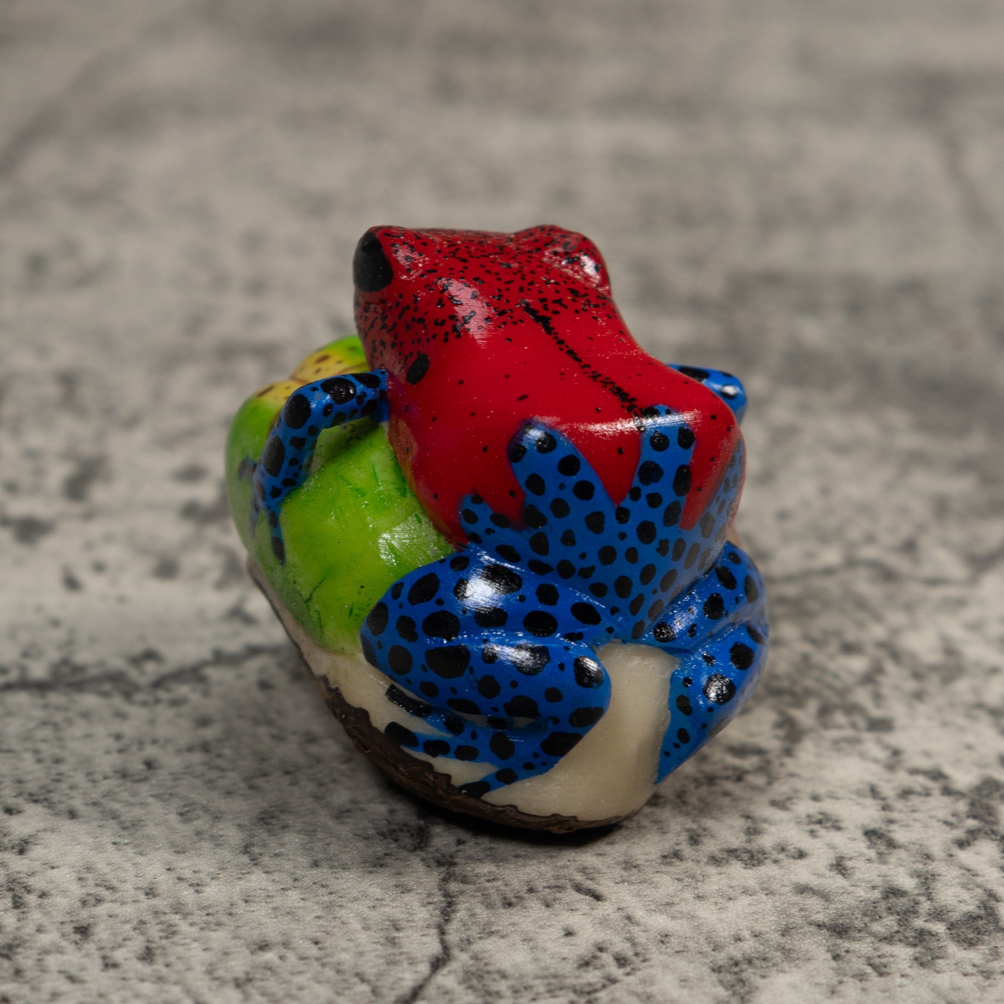 Red And Blue Poison Dart Frog Tagua Carving