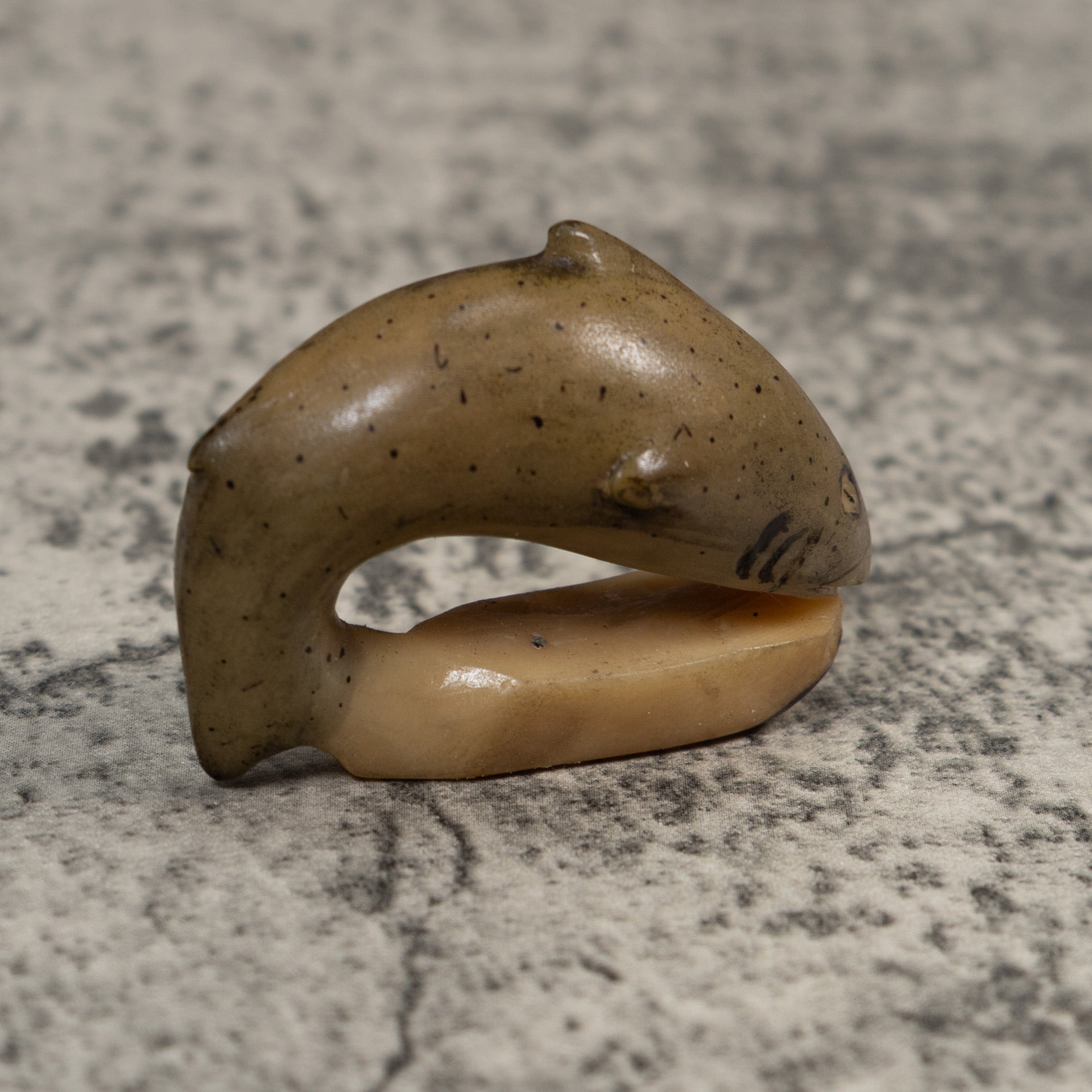 Vintage Dolphin Tagua Carving