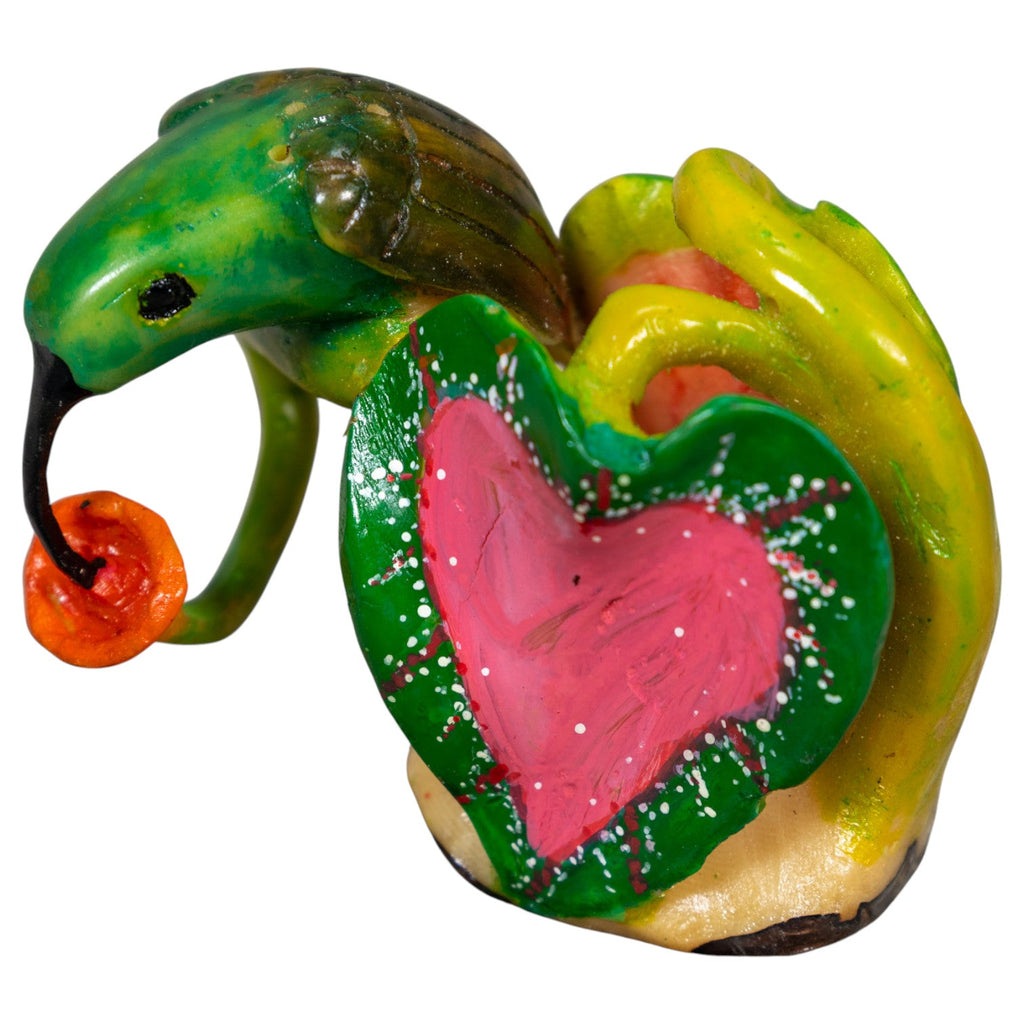 Hummingbird With Flower Tagua Carving