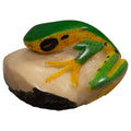 Vintage Green And Yellow Poison Dart Frog Tagua Carving