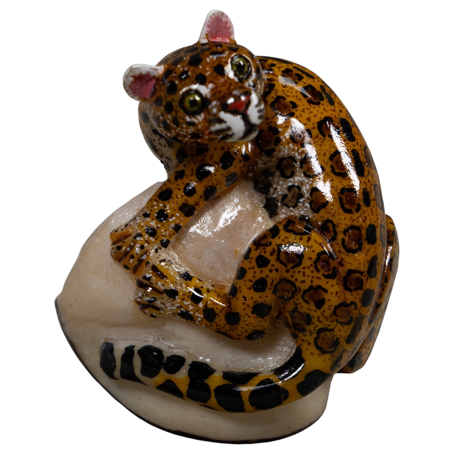 Jaguar Cat Tagua Carving