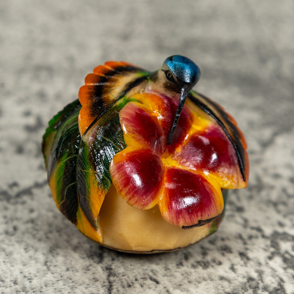 Magnificent Hummingbird Tagua Carving