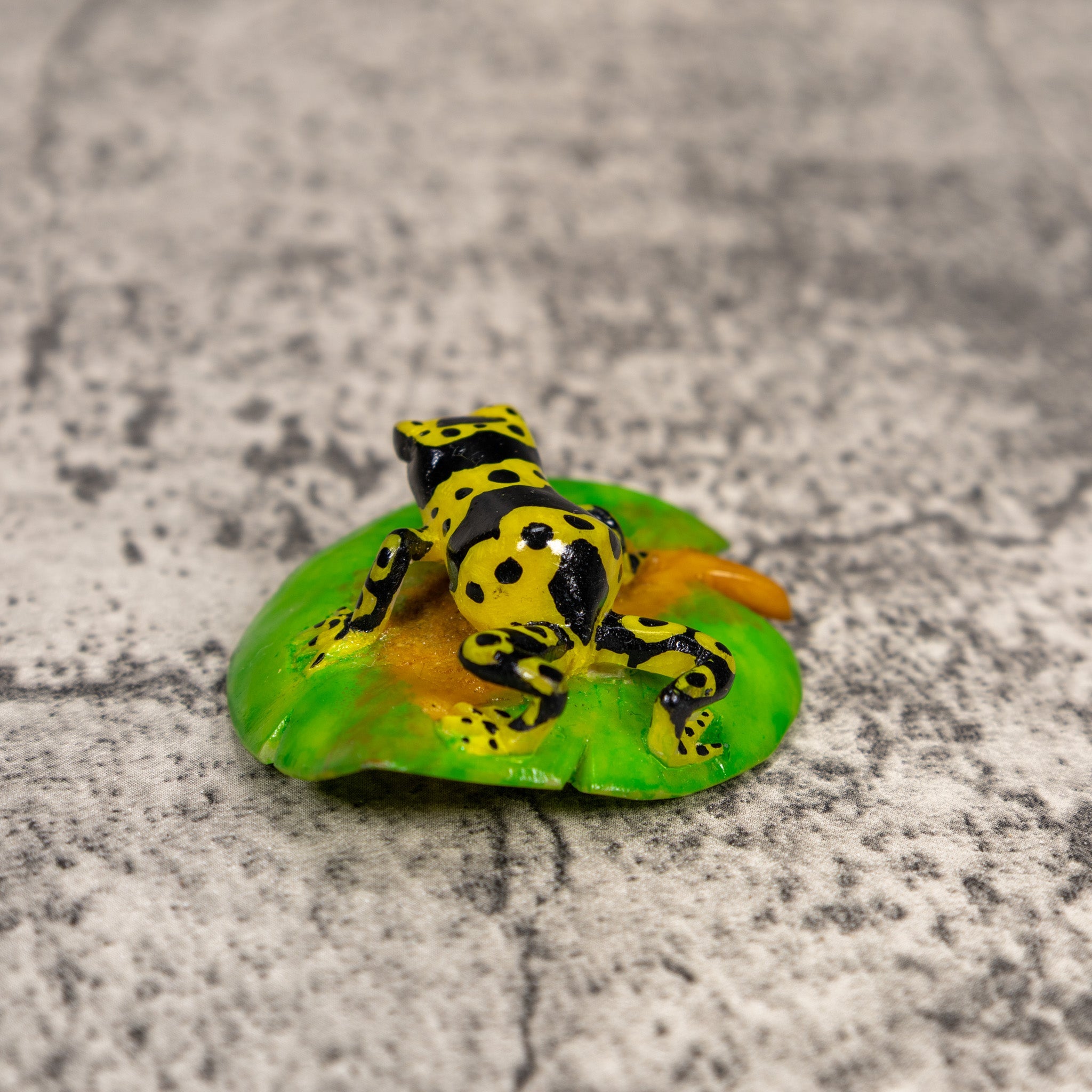 Yellow And Black Poison Dart Frog Tagua Carving
