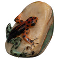 Black And Blue Orange Poison Dart Frog Tagua Carving