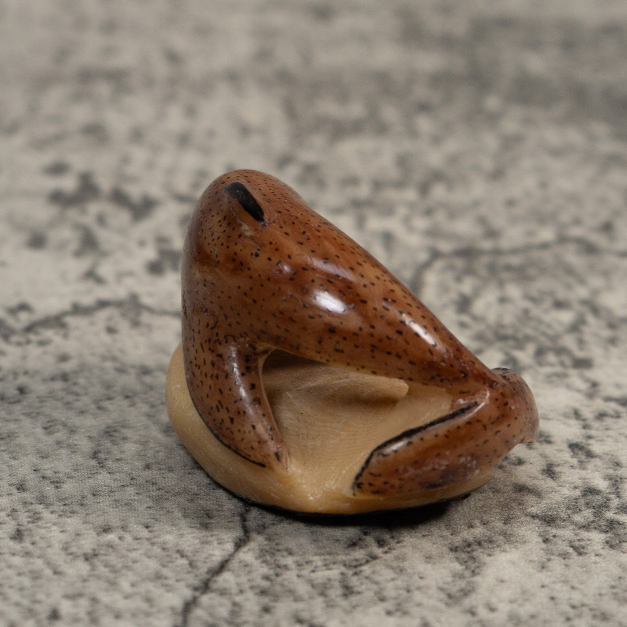 Vintage Brown Dolphin Tagua Carving