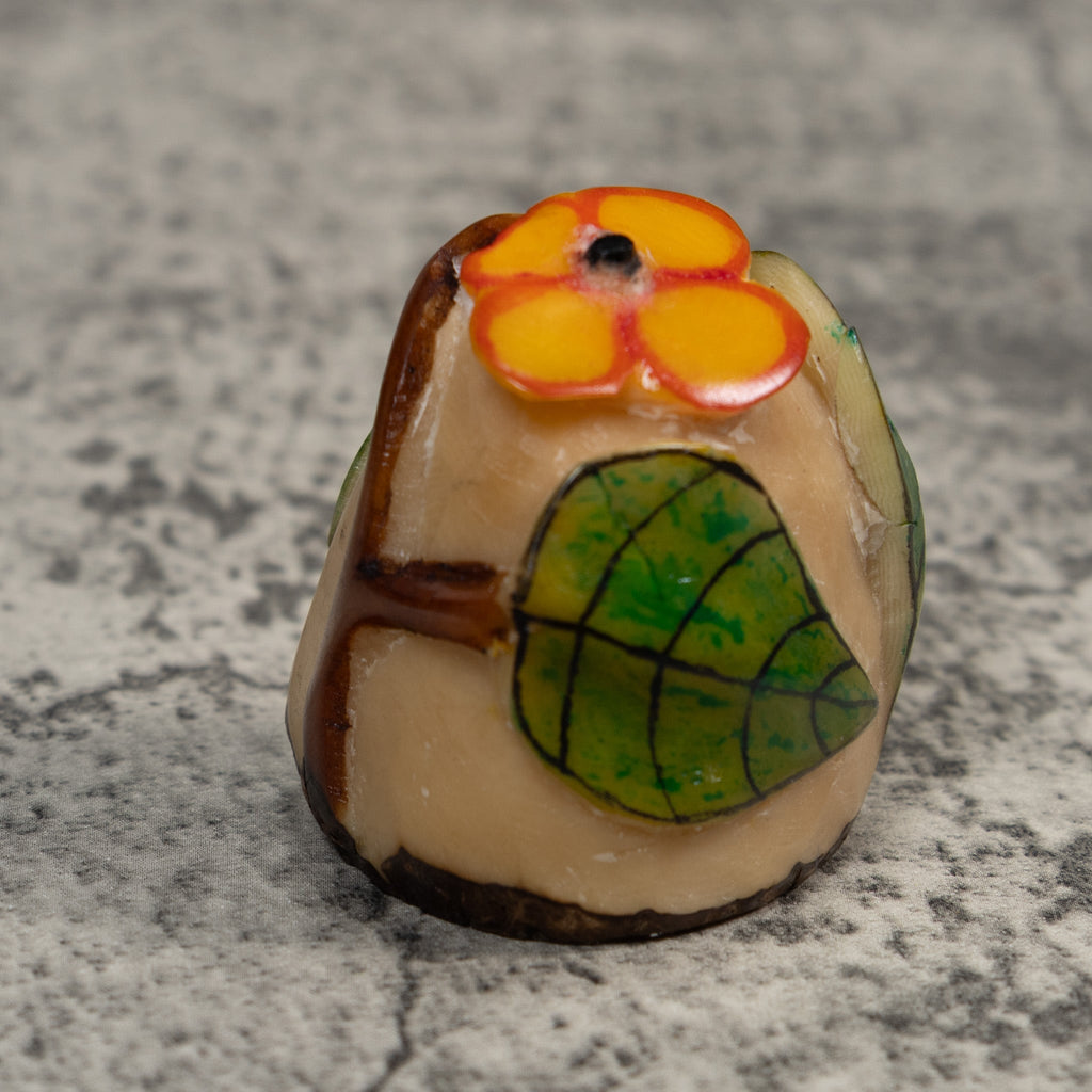 Flower With Leaves Tagua Carving