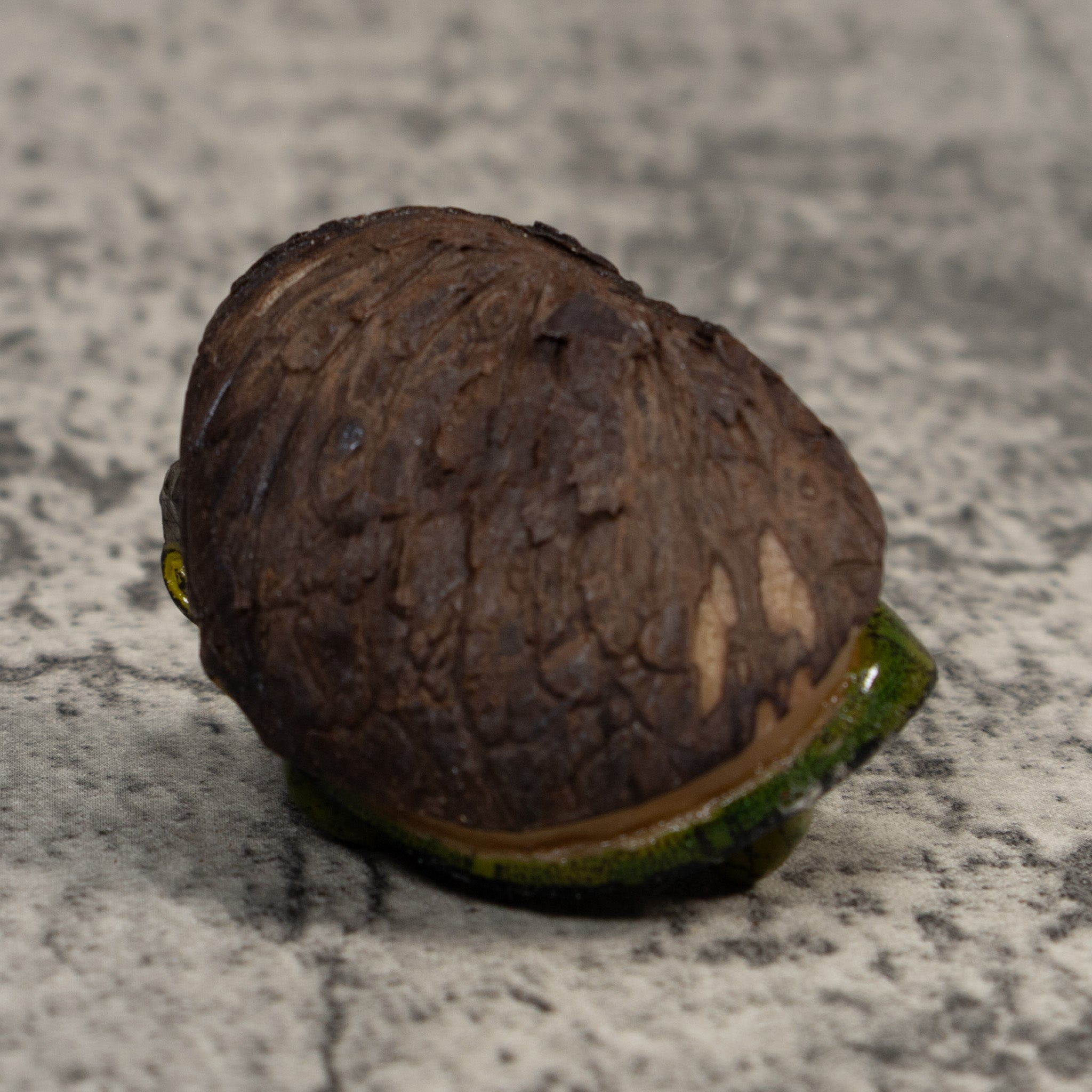 Green And Black Iguana Lizard Tagua Carving