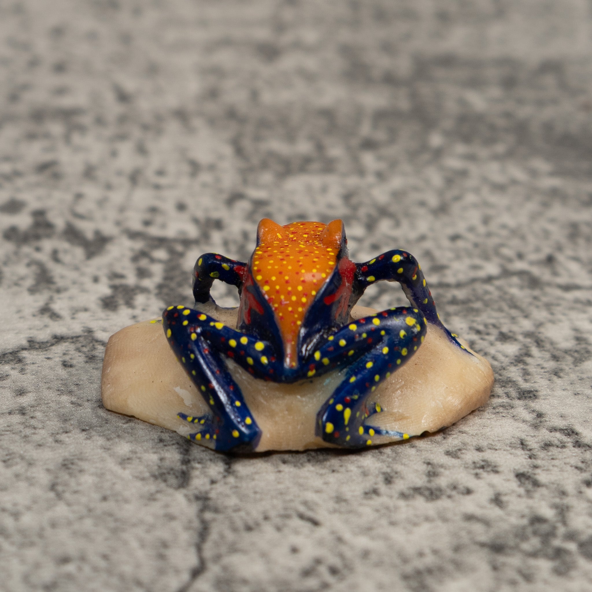 Black Orange And Yellow Poison Dart Frog Tagua Carving
