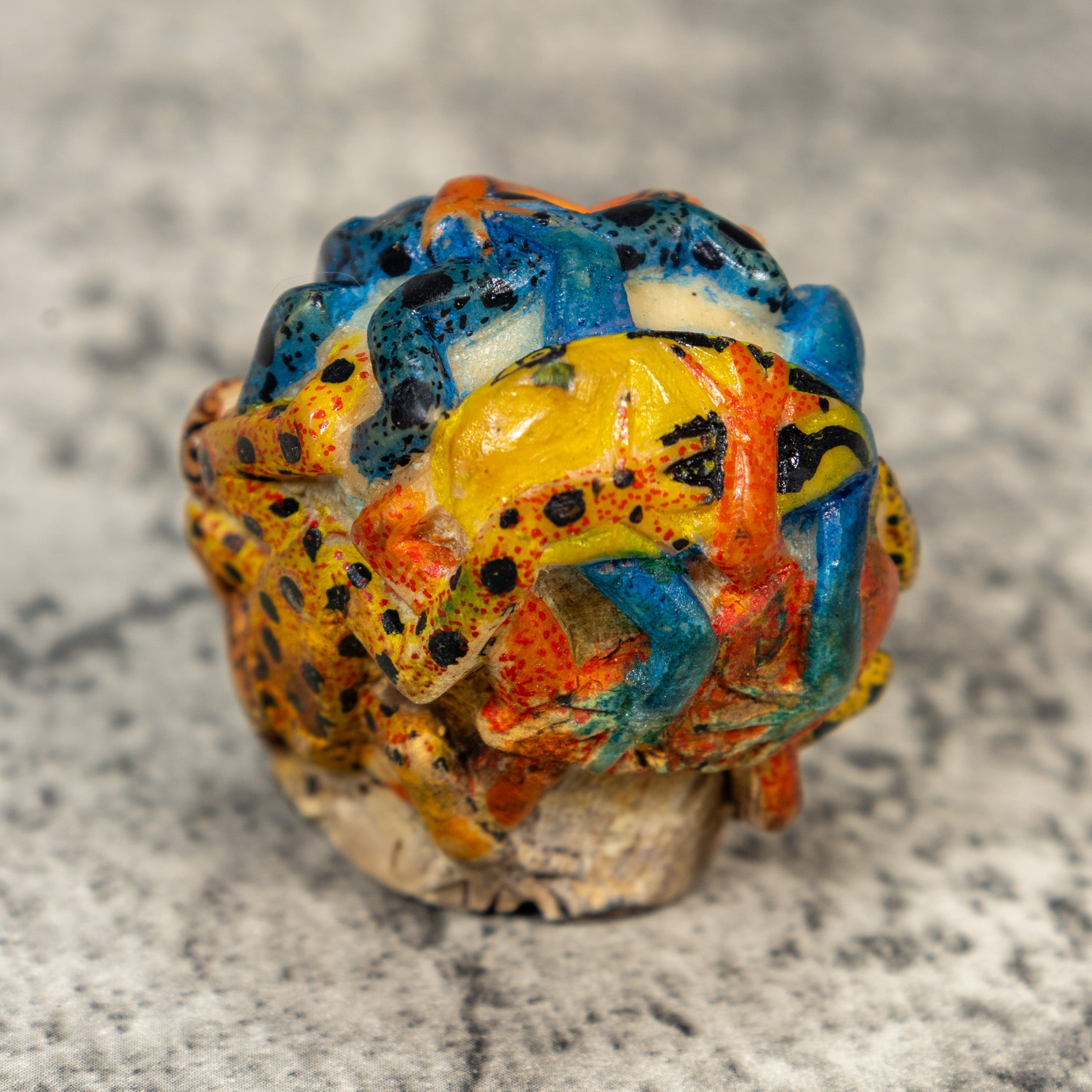 Massive Poison Dart Frog Tagua Carving