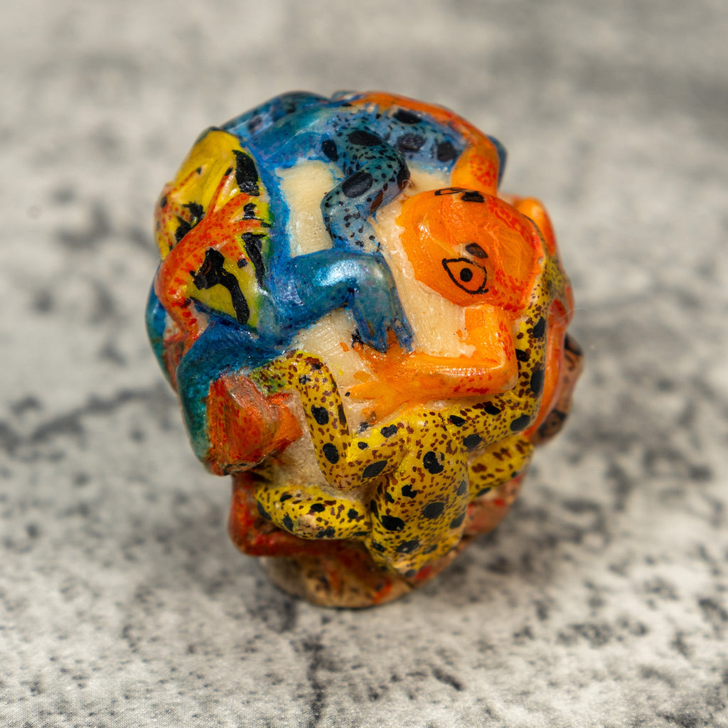 Massive Poison Dart Frog Tagua Carving