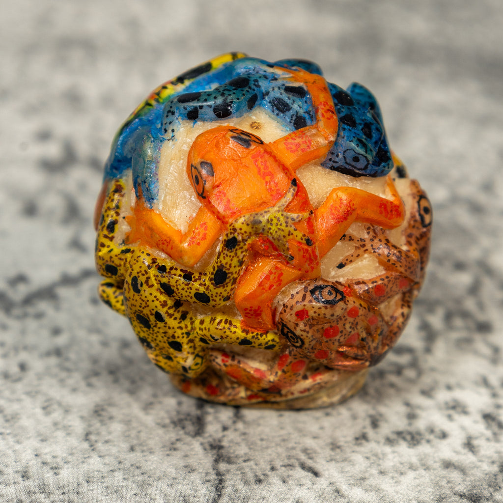Massive Poison Dart Frog Tagua Carving