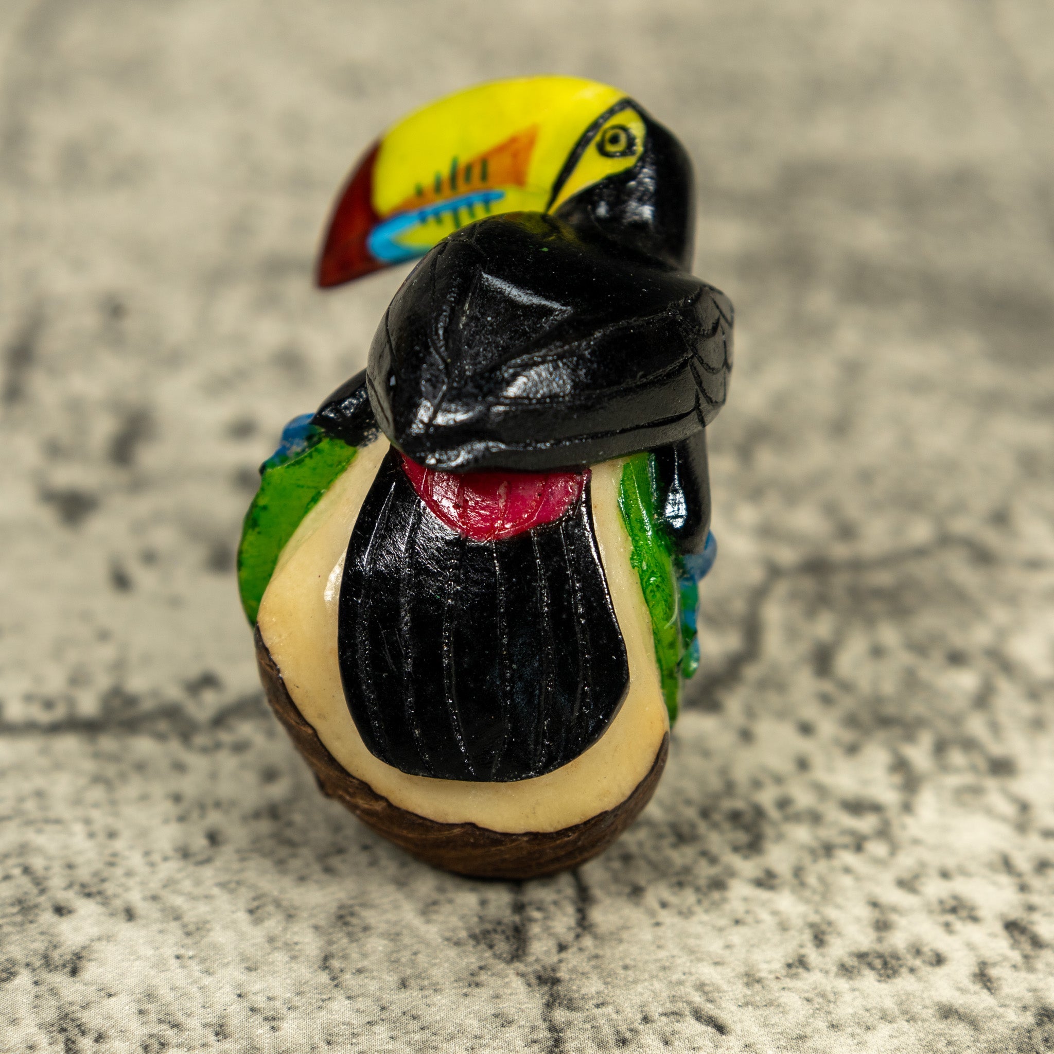 Toucan Parrot Bird Tagua Carving