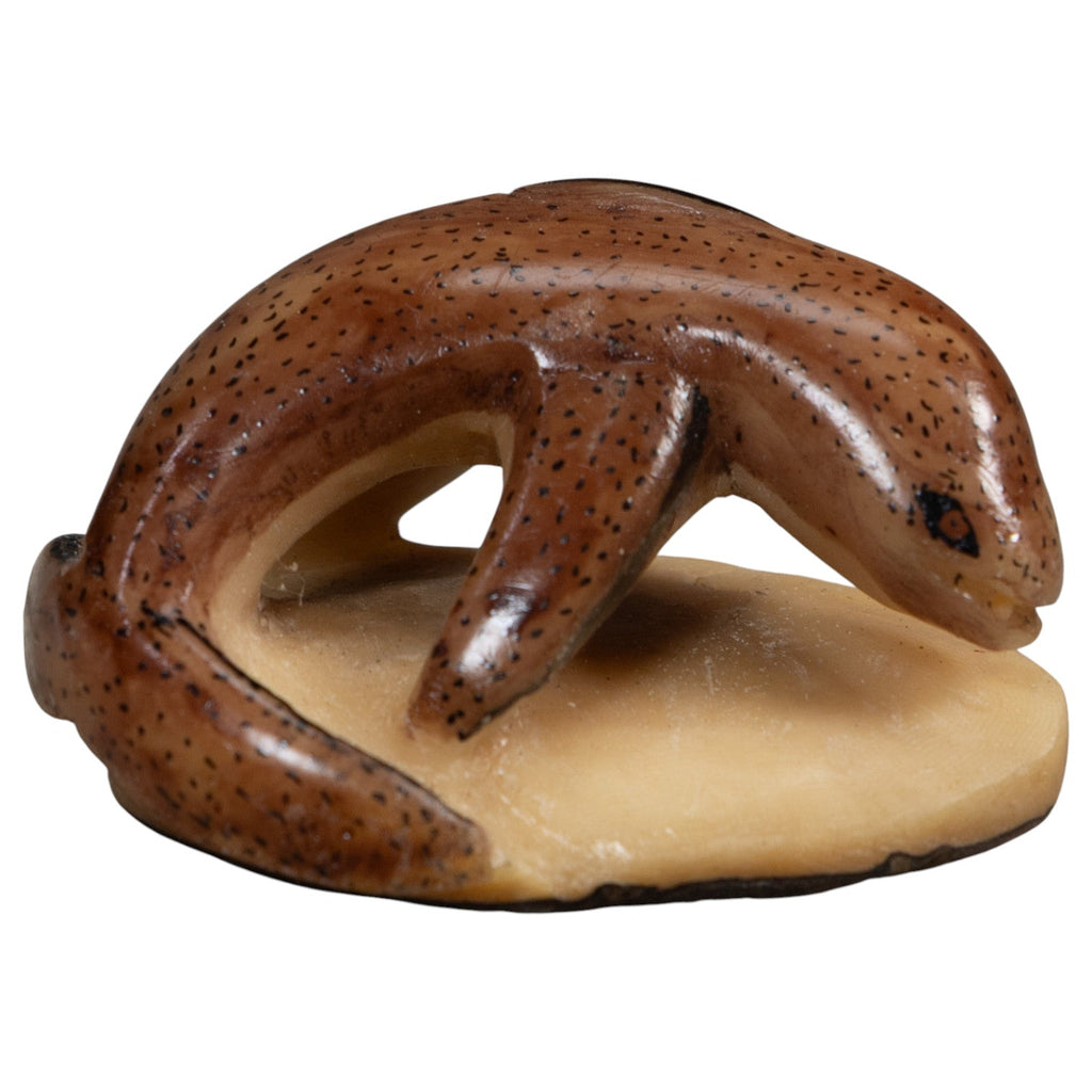 Vintage Brown Dolphin Tagua Carving