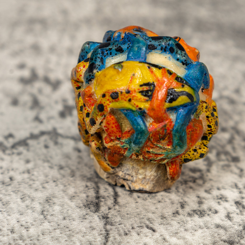 Massive Poison Dart Frog Tagua Carving