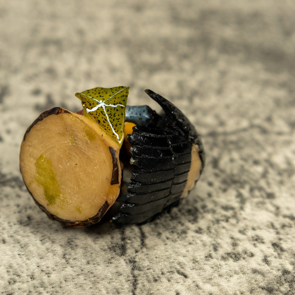 Black And Yellow Toucan Parrot Bird Tagua Carving