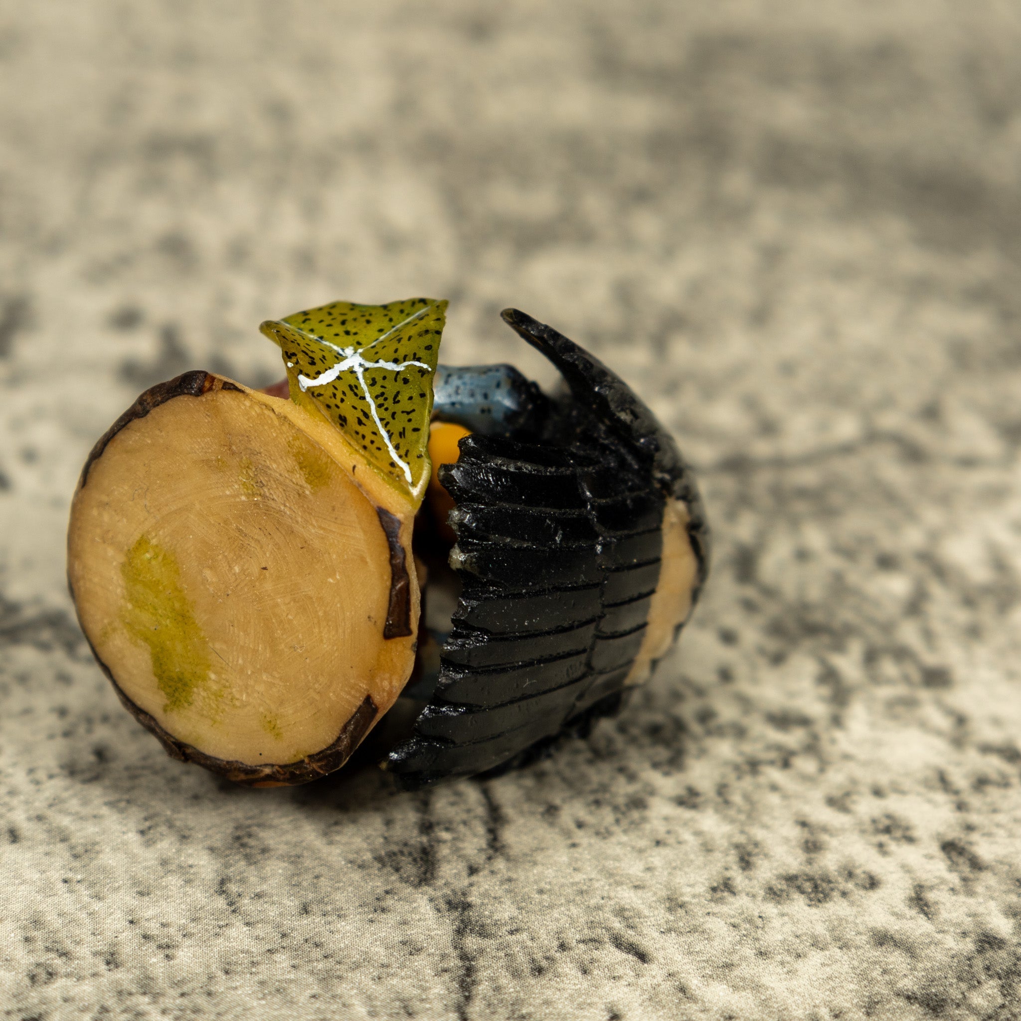 Black And Yellow Toucan Parrot Bird Tagua Carving