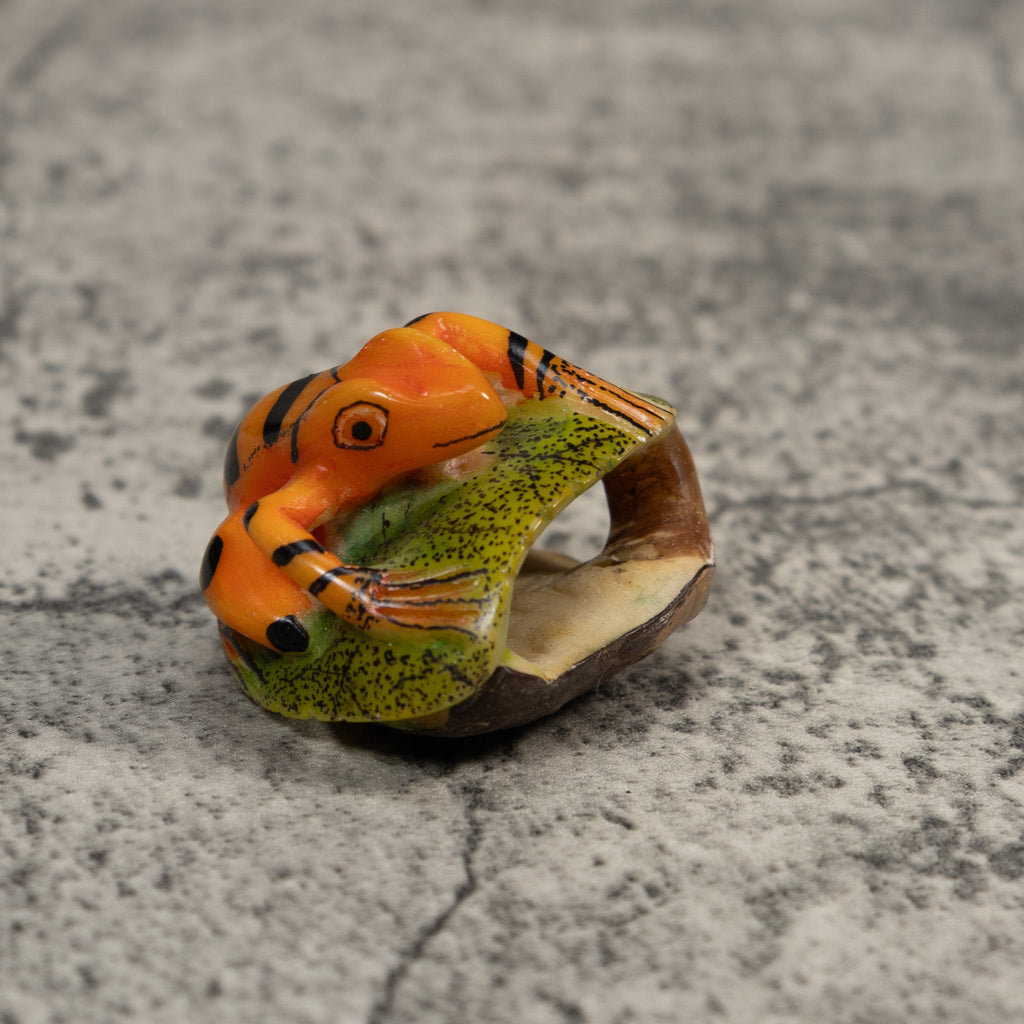 Golden Frog Tagua Carving