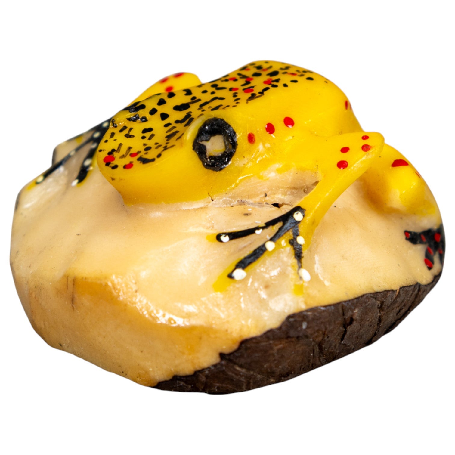 Yellow Poison Dart Frog Tagua Carving