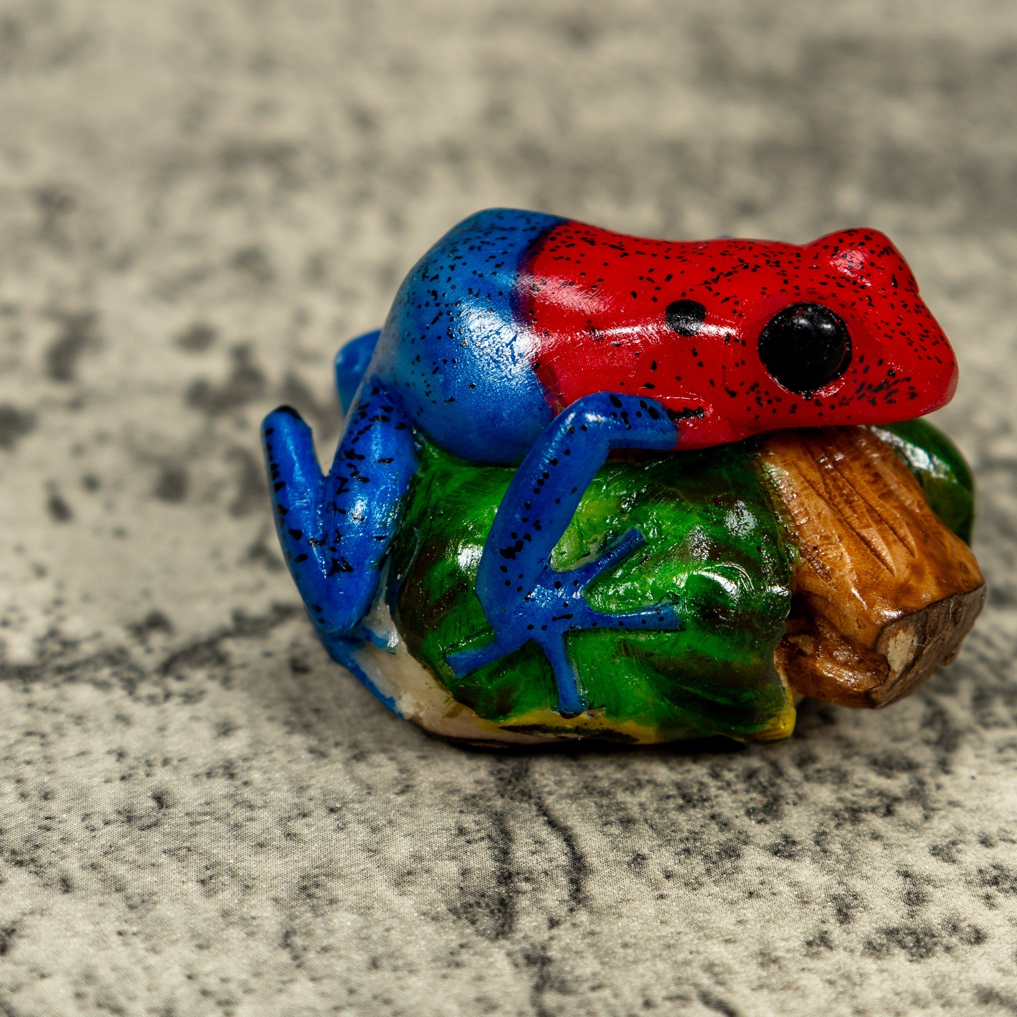 Red Blue And Green Poison Dart Frog Tagua Carving