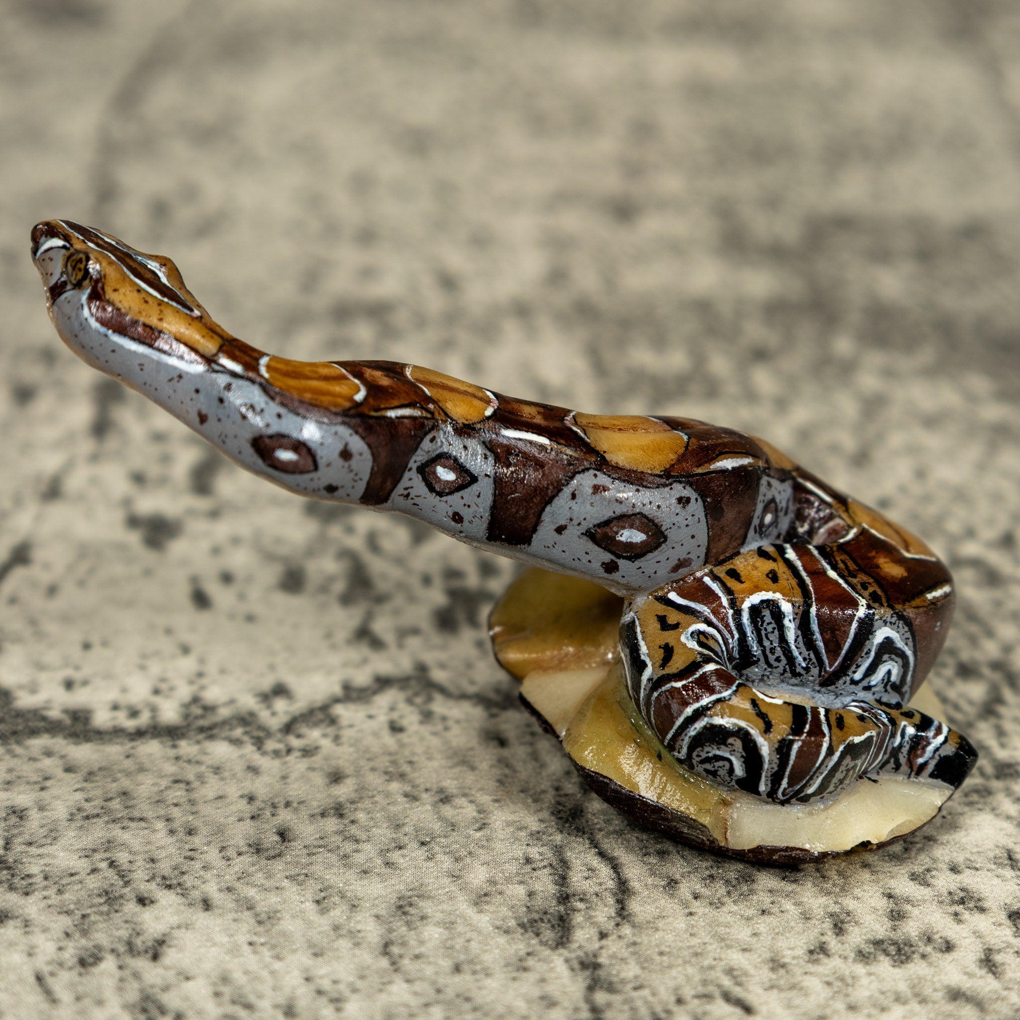 Boa Constrictor Snake Tagua Carving