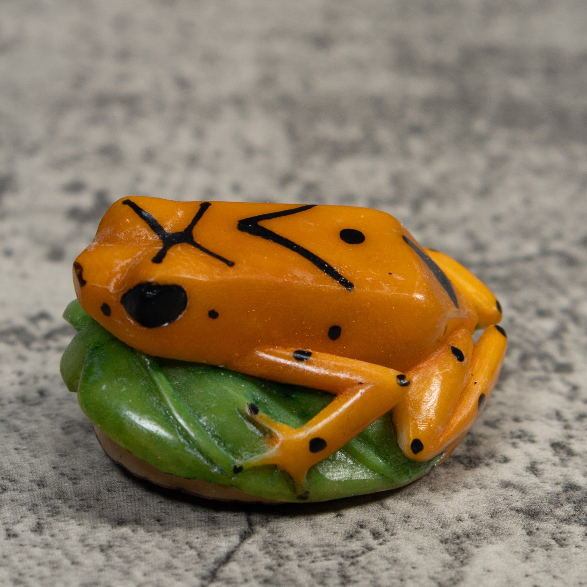Golden Frog Tagua Carving