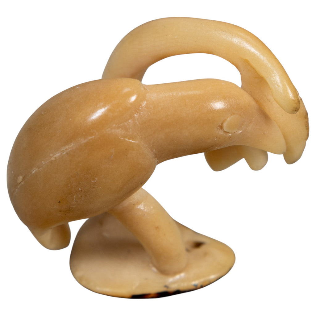 Vintage Natural White Bird Tagua Carving