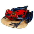 Red Blue And Black Frog Tagua Carving