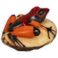 Orange Black And Red Poison Dart Frog Tagua Carving