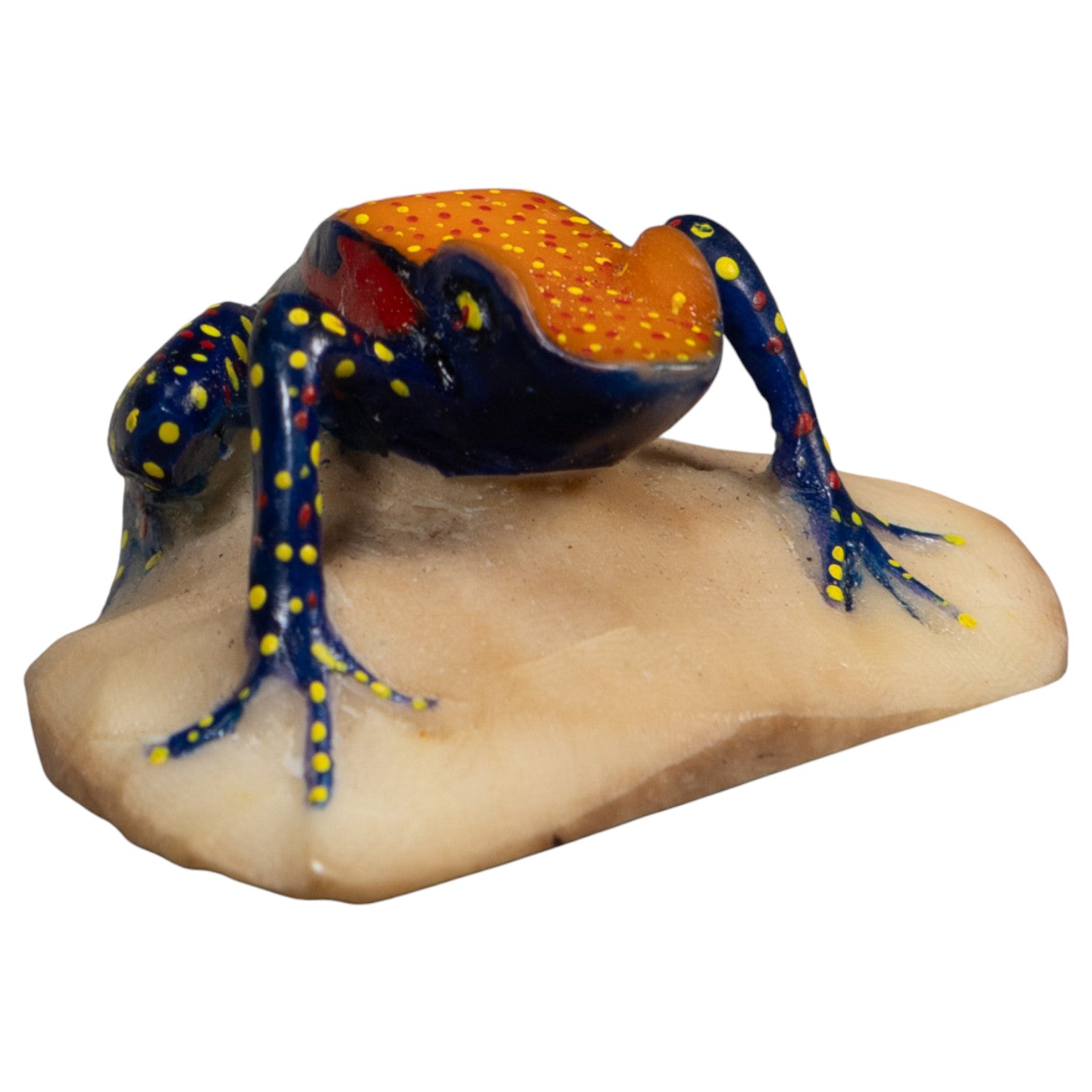 Black Orange And Yellow Poison Dart Frog Tagua Carving
