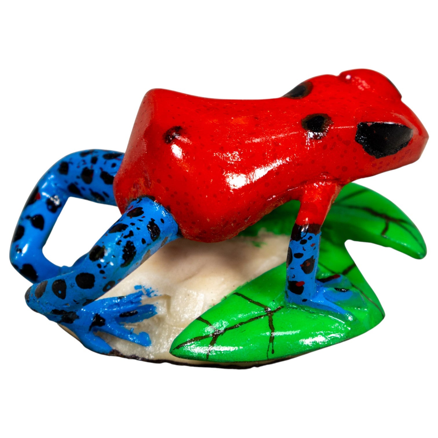 Red And Blue Poison Dart Frog Tagua Carving