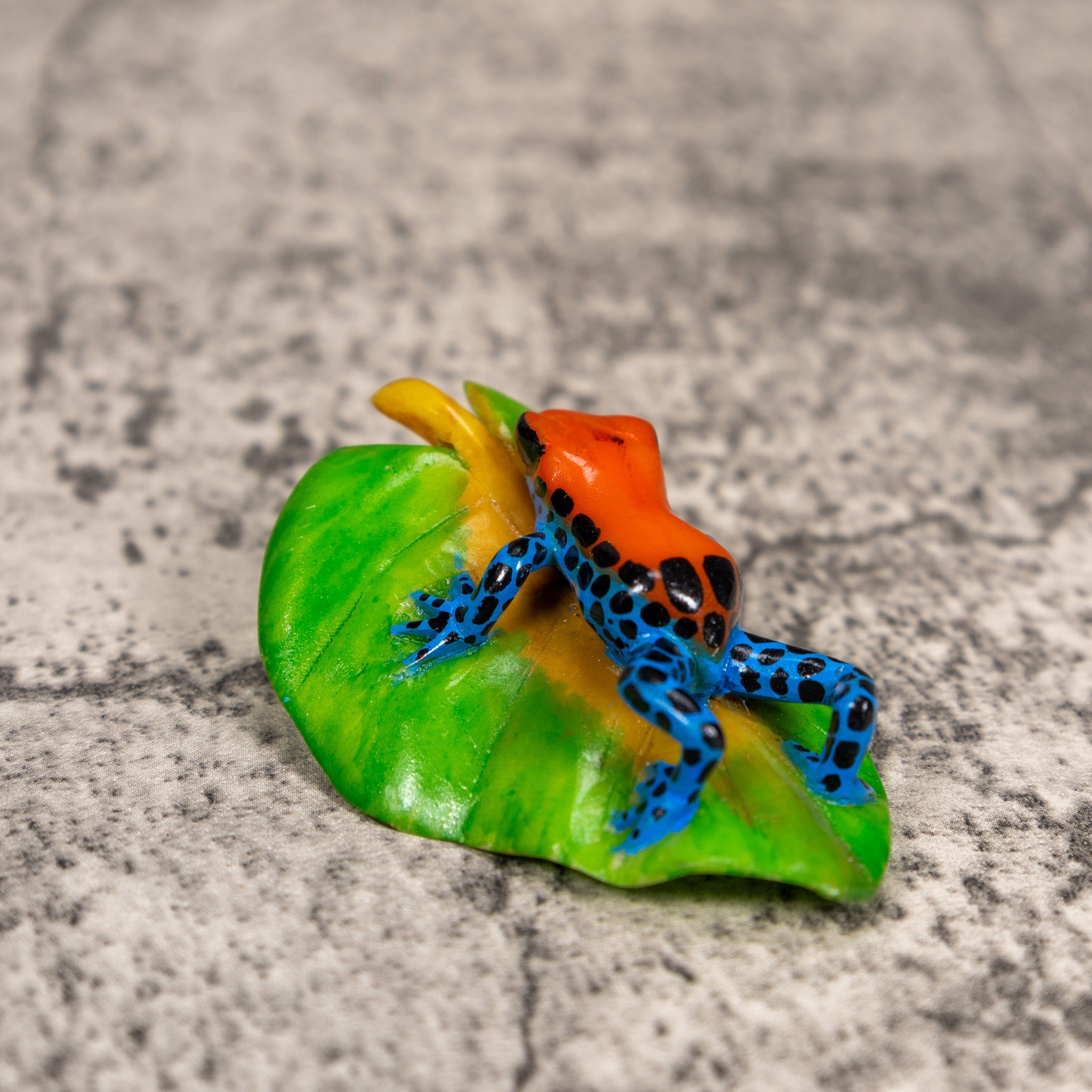 Red Blue And Black Poison Dart Frog Tagua Carving
