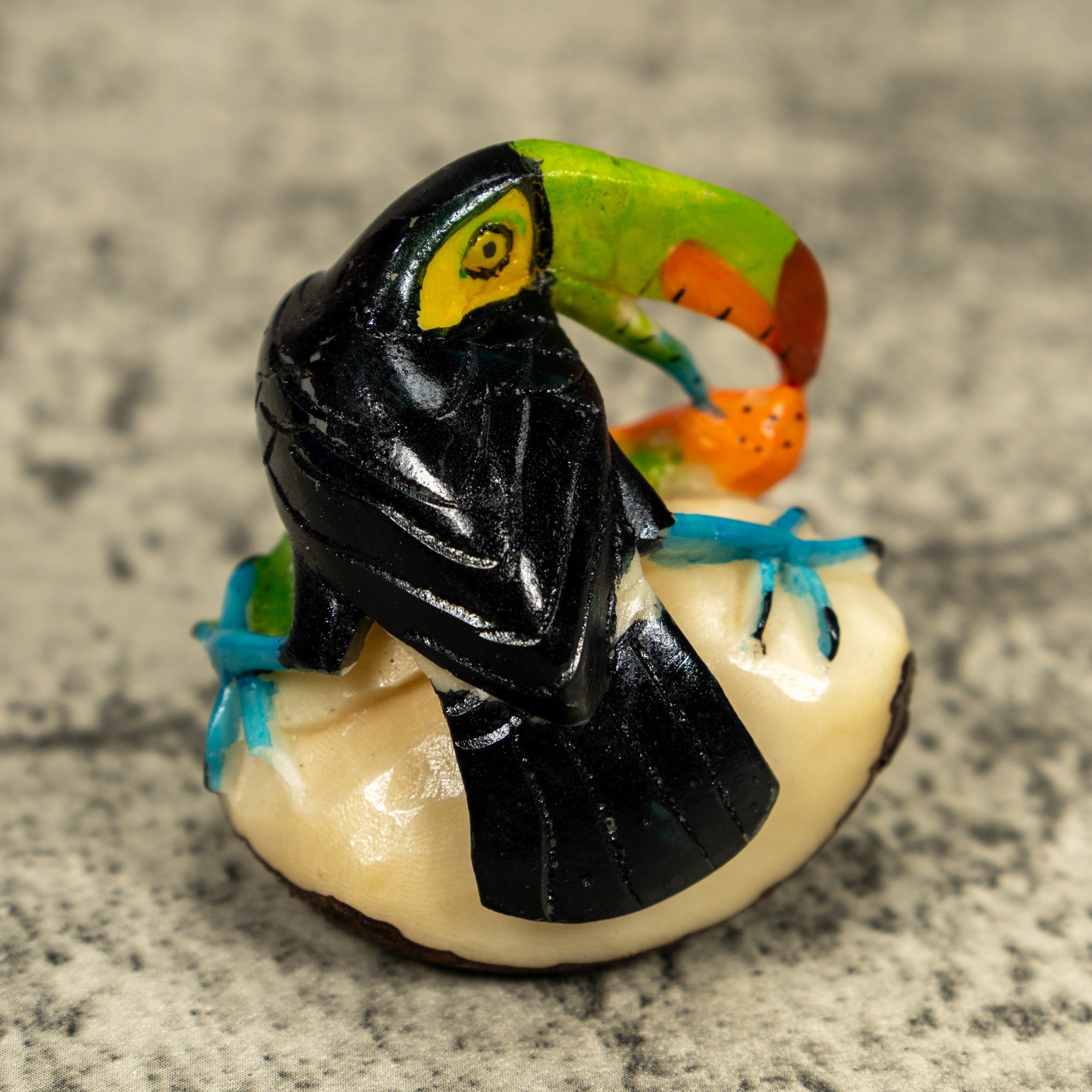 Toucan Parrot Bird Tagua Carving