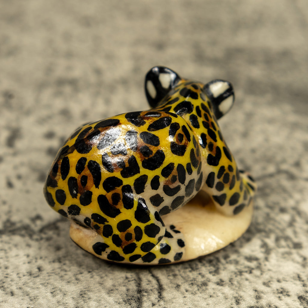 Jungle Jaguar Cat Tagua Carving