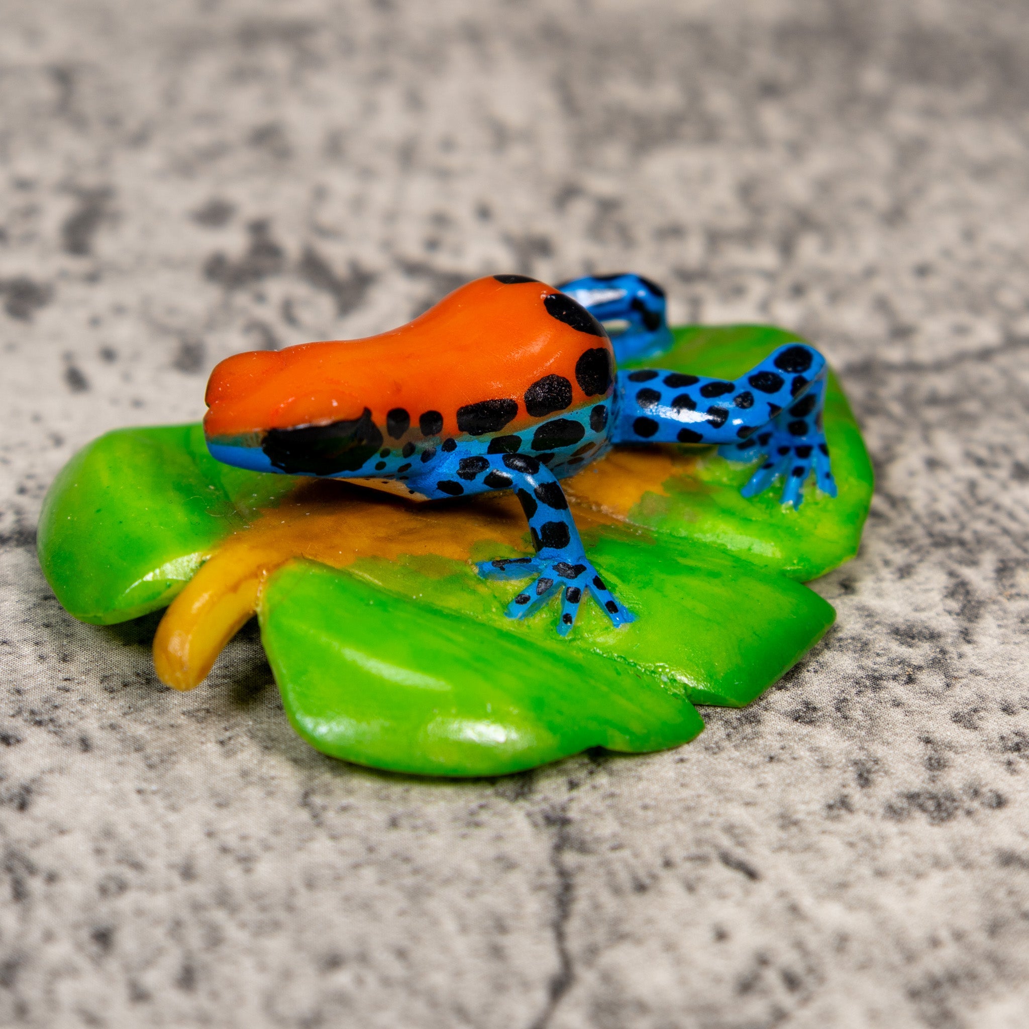 Blue Red And Black Poison Dart Frog Tagua Carving