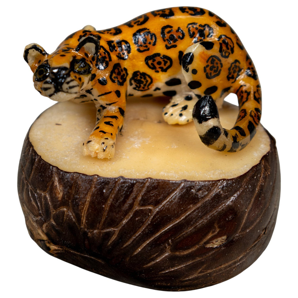 Jaguar Cat Tagua Carving