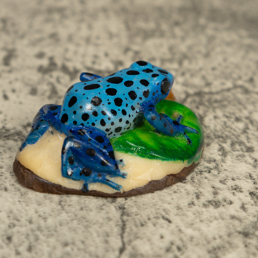 Blue Poison Dart Frog Tagua Carving