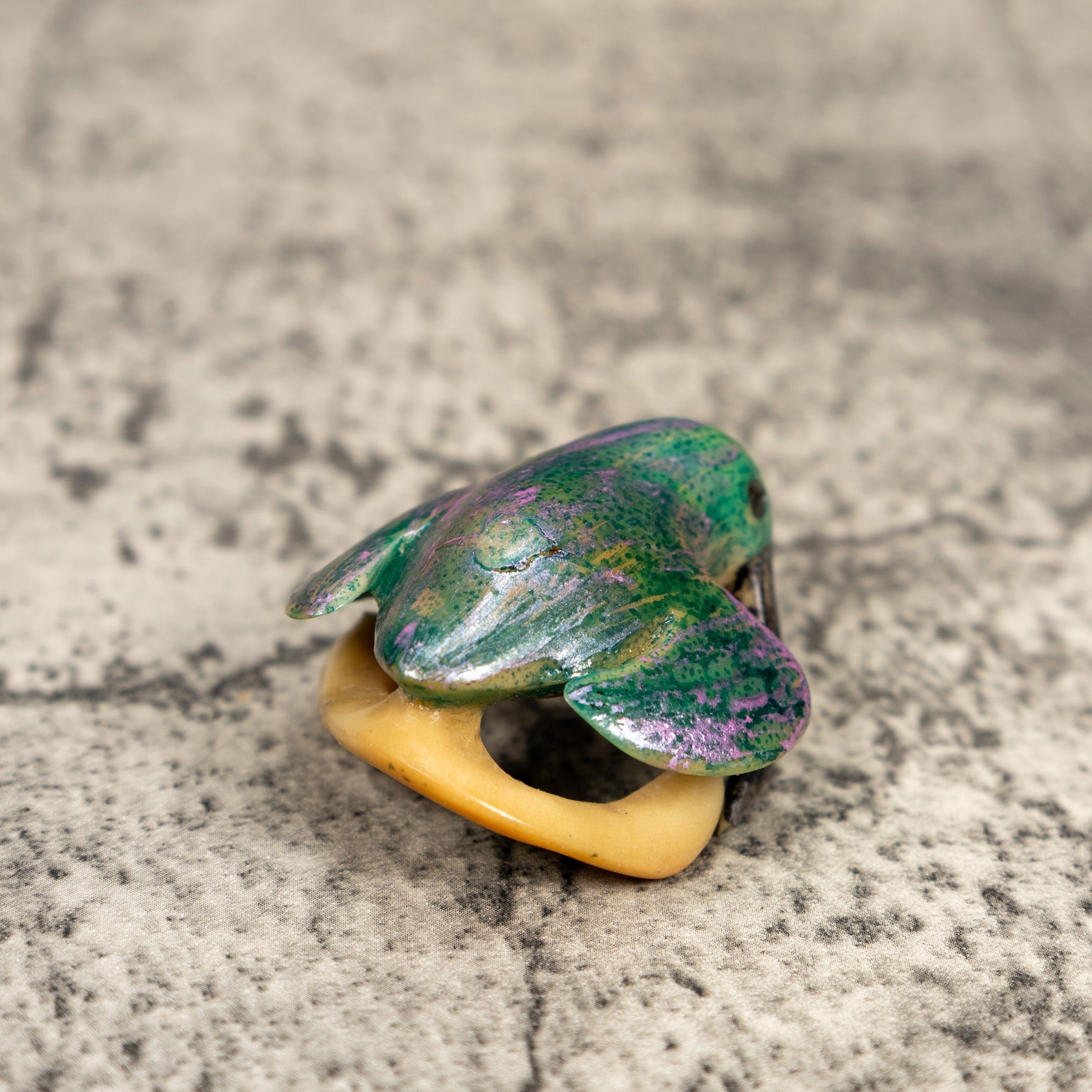 Vintage Hummingbird Tagua Carving